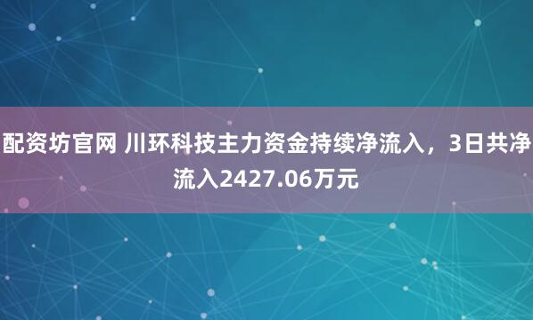 配资坊官网 川环科技主力资金持续净流入，3日共净流入2427.06万元