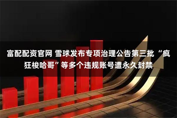 富配配资官网 雪球发布专项治理公告第三批 “疯狂梭哈哥”等多个违规账号遭永久封禁